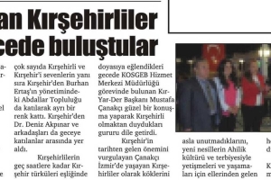 İzmir'de Yaşayan Kırşehirliler Buluştu