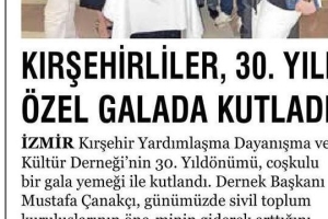 Kırşehirliler 30. Yılını Özel Galada Kutladı