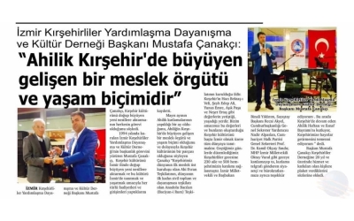 Ahilik Kırşehir'de Büyüyen Gelişen Bir Meslek Örgütü