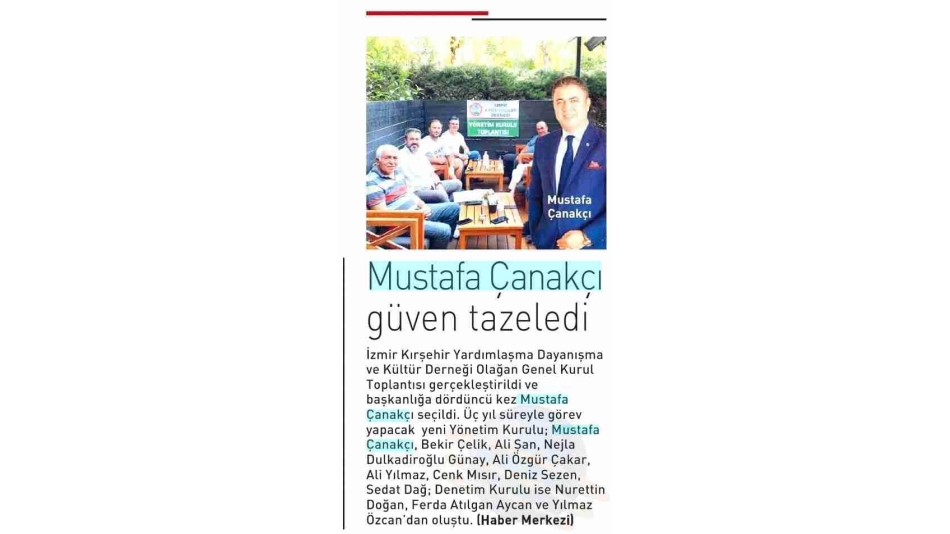 Mustafa Çanakçı Güven Tazeledi