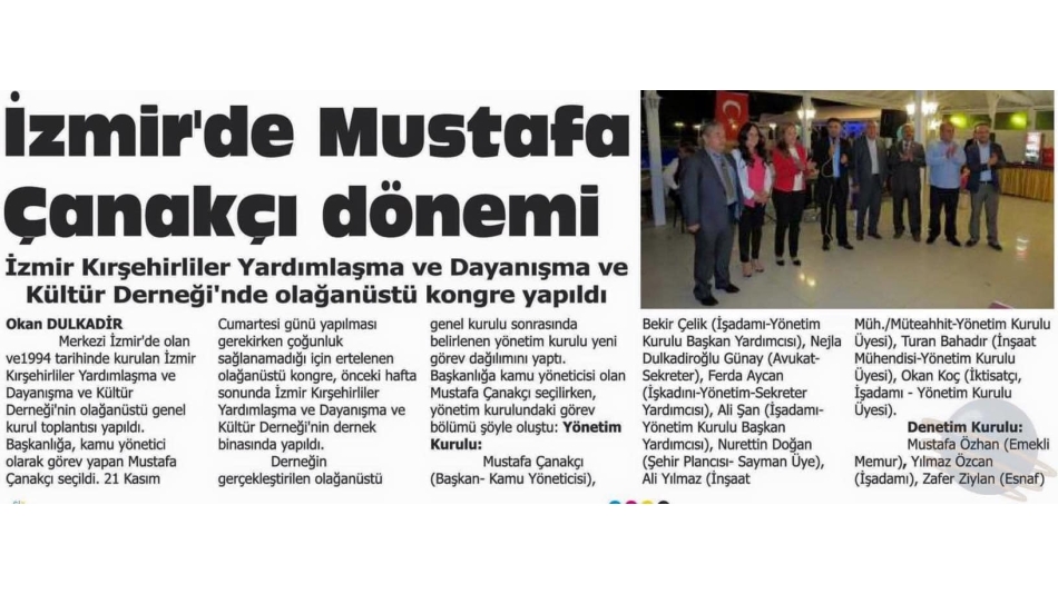İzmir'de Mustafa Çanakçı Dönemi