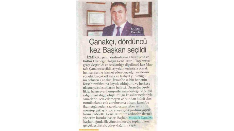 Çanakçı, Dördüncü Kez Başkan Seçildi
