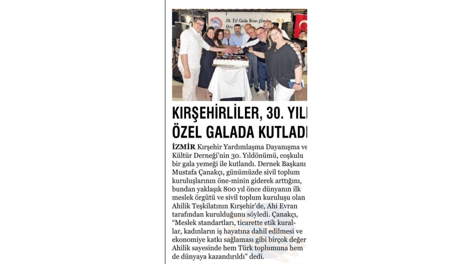 Kırşehirliler 30. Yılını Özel Galada Kutladı
